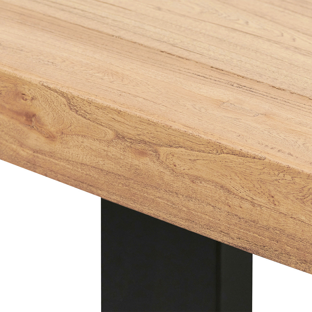 Reclaimed Elm Wood Dining Table