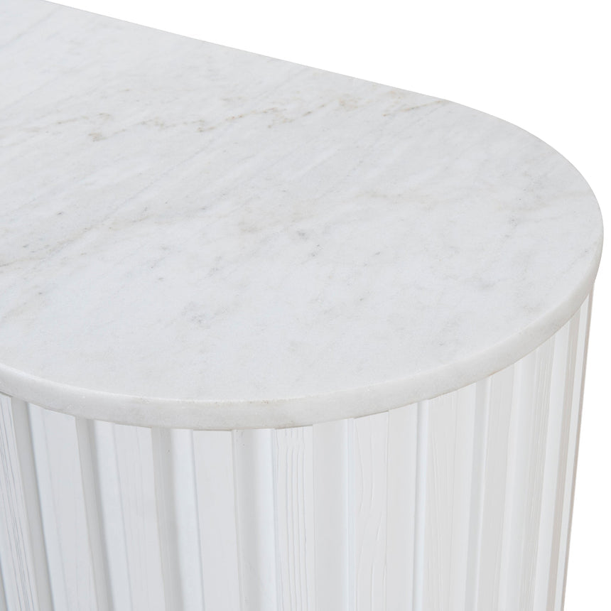 1.5m Marble Console Table - White