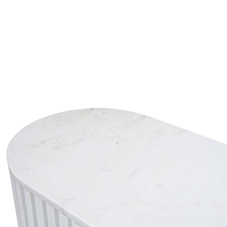 1.5m Marble Console Table - White