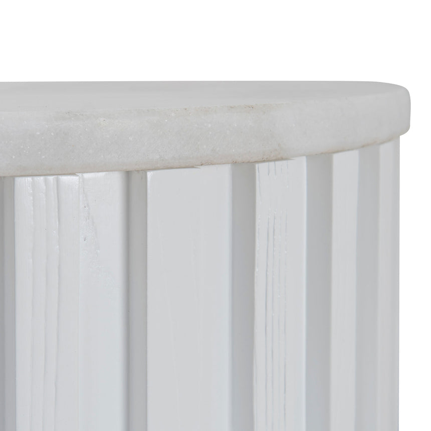 1.5m Marble Console Table - White