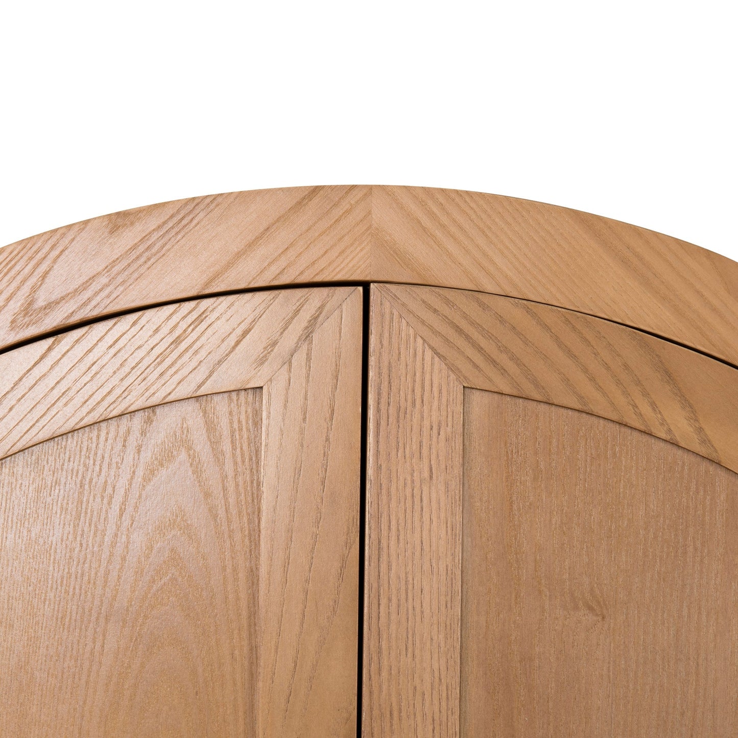 Zia 1.83m (H) Ash Curve Cabinet - Natural