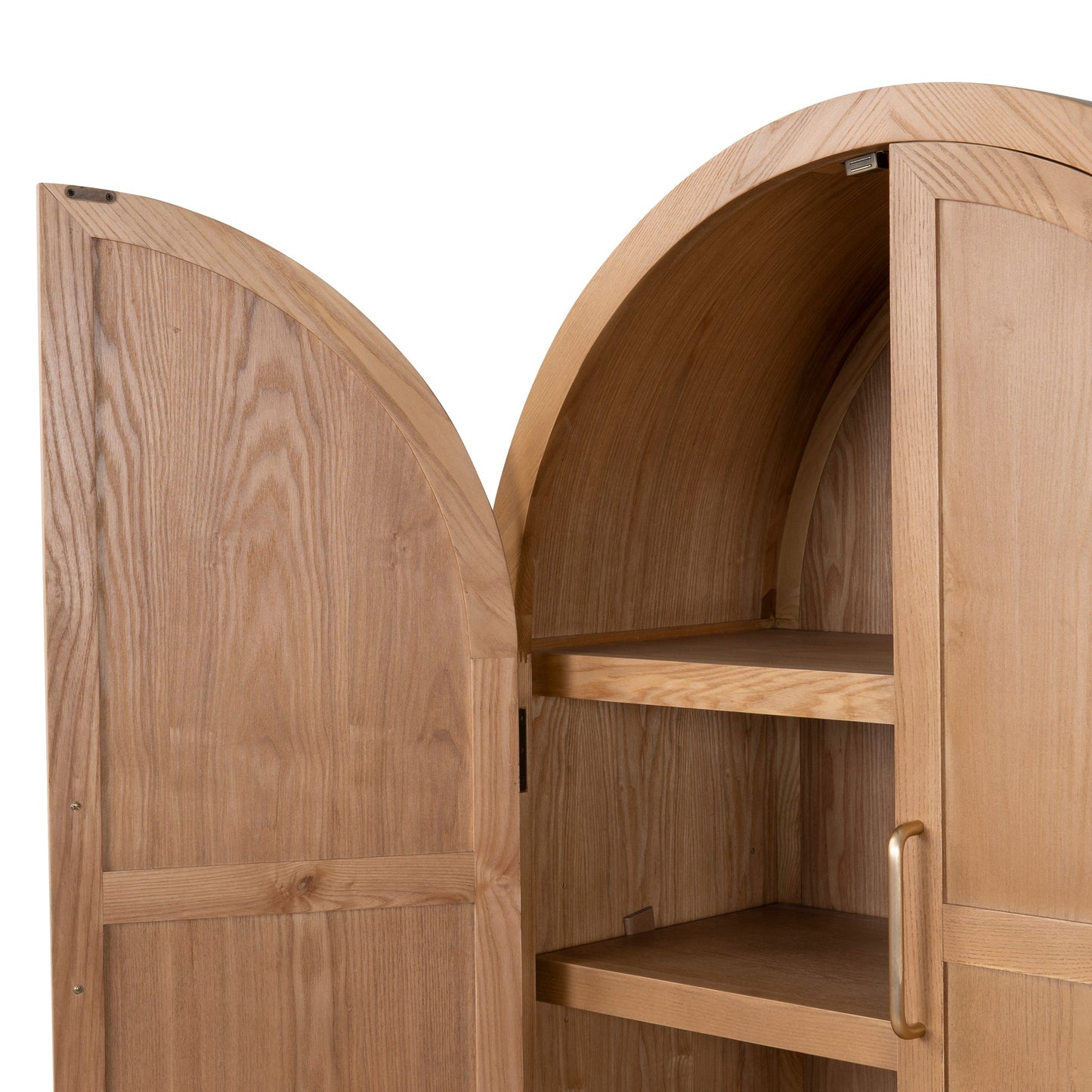 Zia 1.83m (H) Ash Curve Cabinet - Natural