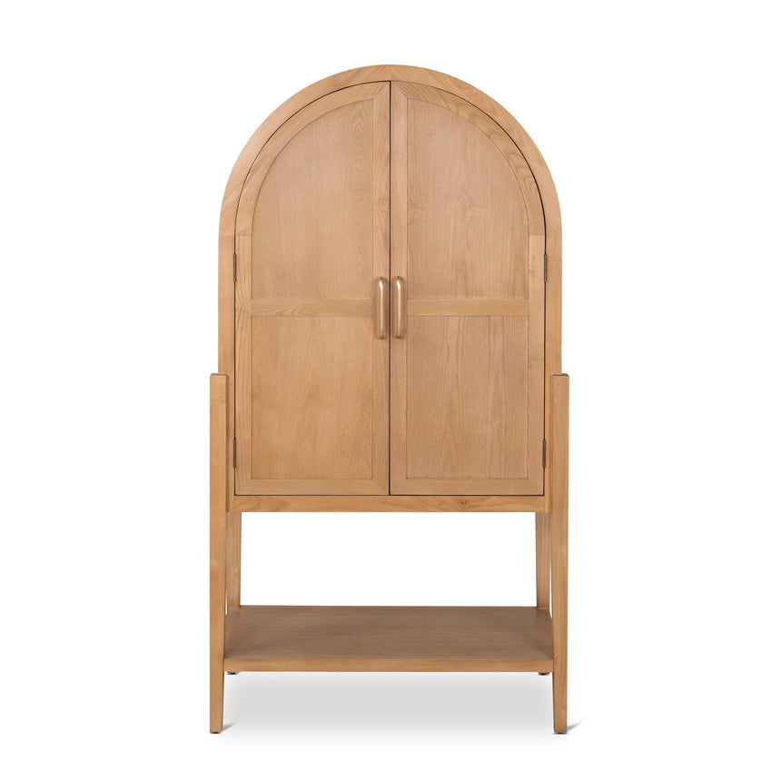 1.83m (H) Ash Curve Cabinet - Natural