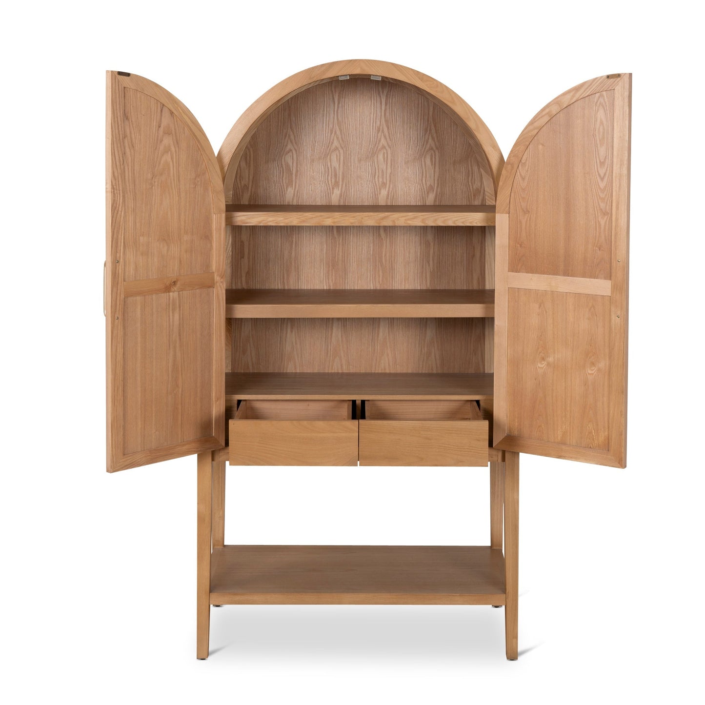 Zia 1.83m (H) Ash Curve Cabinet - Natural