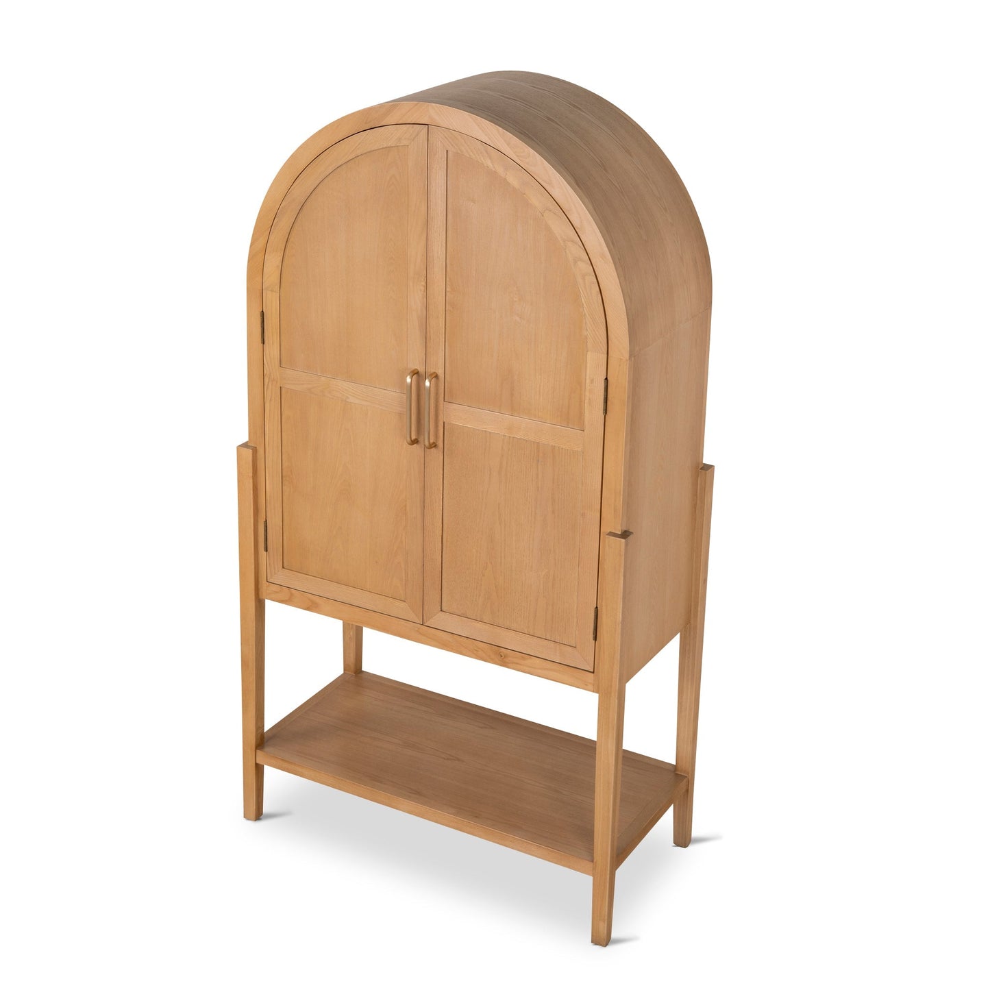 Zia 1.83m (H) Ash Curve Cabinet - Natural