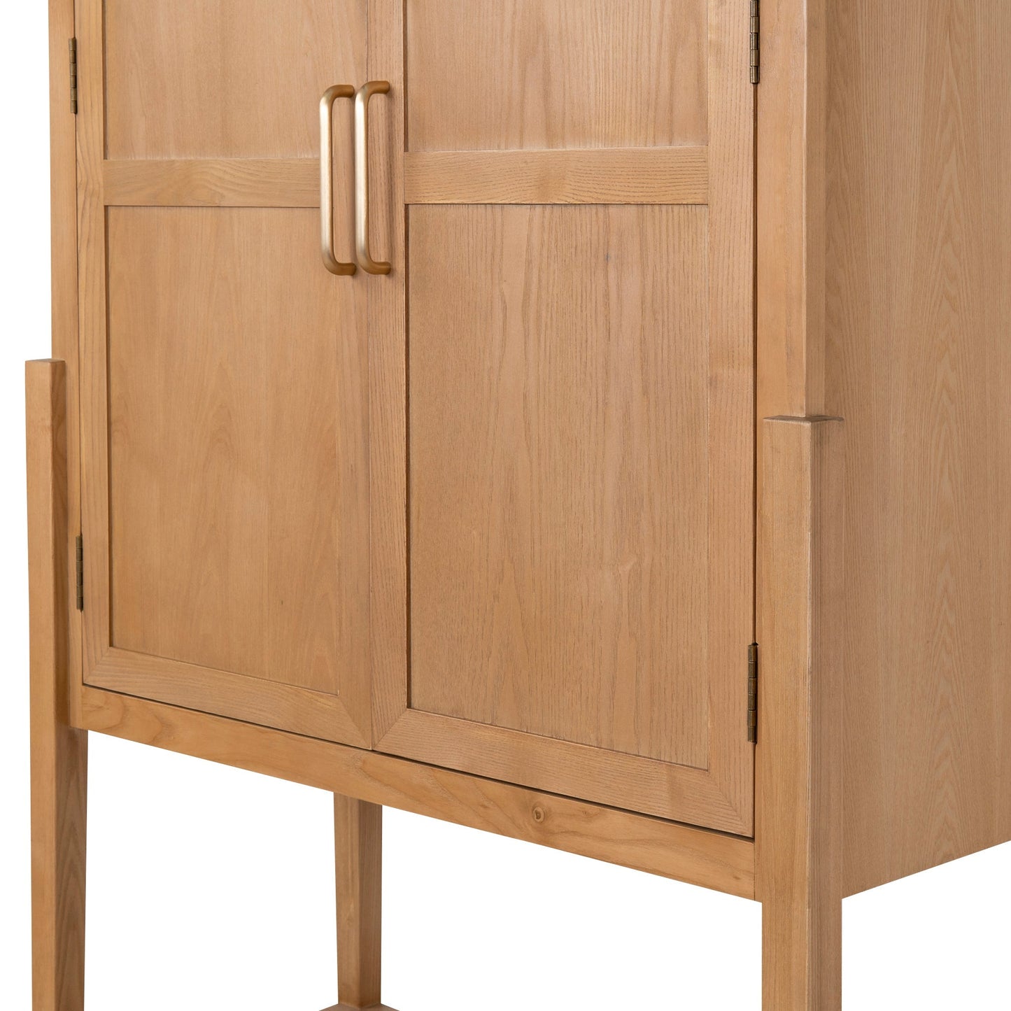 Zia 1.83m (H) Ash Curve Cabinet - Natural