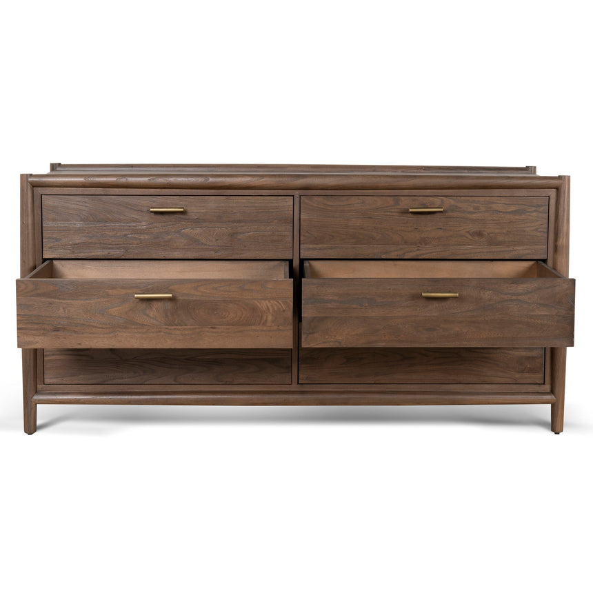 6 Drawer Wooden Chest - Walnut