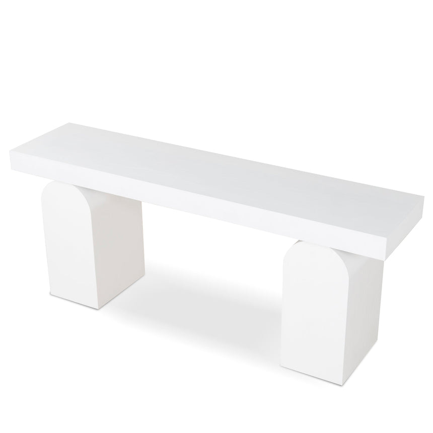 1.9m New Elm Console Table - Full White
