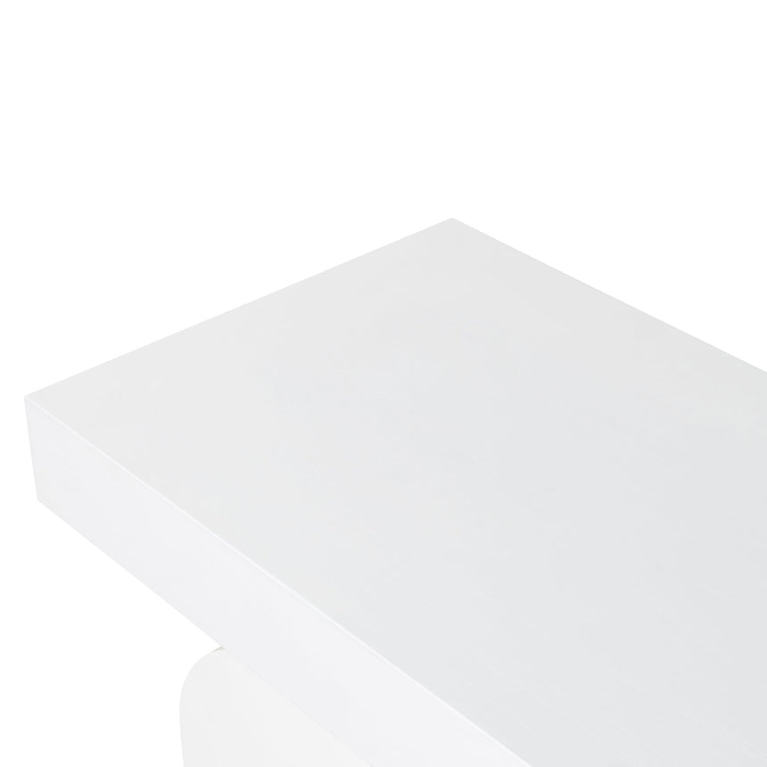 1.9m New Elm Console Table - Full White