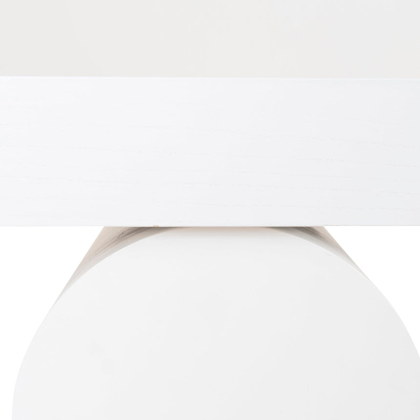 1.9m New Elm Console Table - Full White