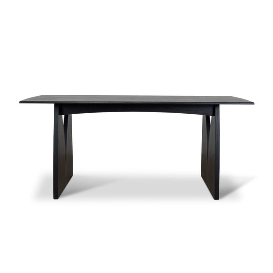 1.8m Elm Dining Table - Full Black