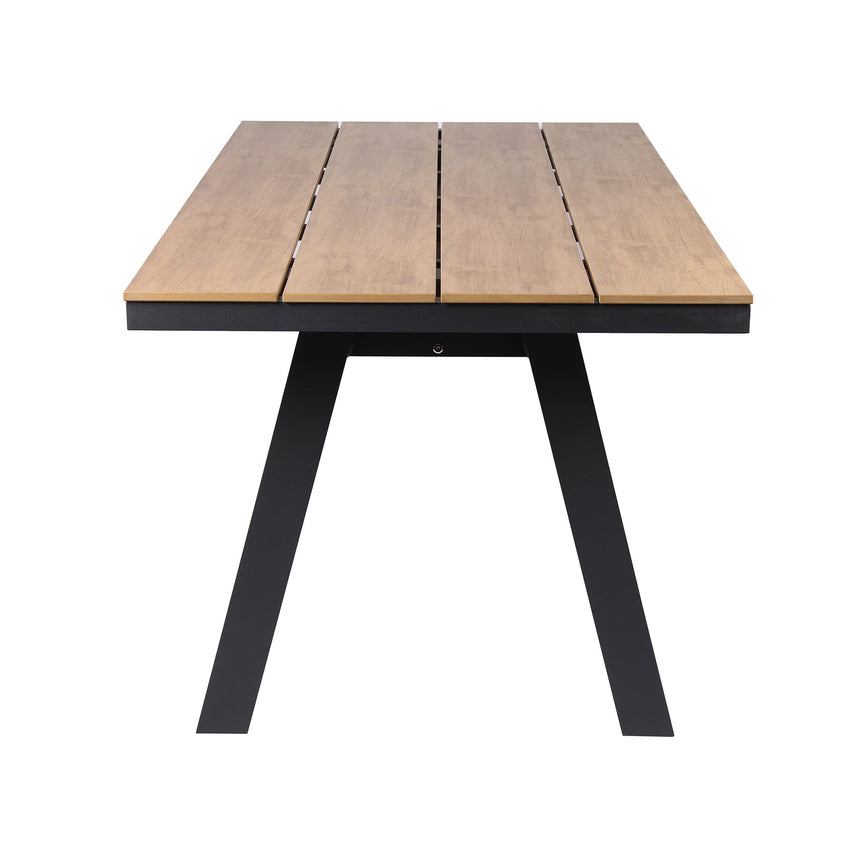 1.8m Charcoal Outdoor Dining Table - Natural