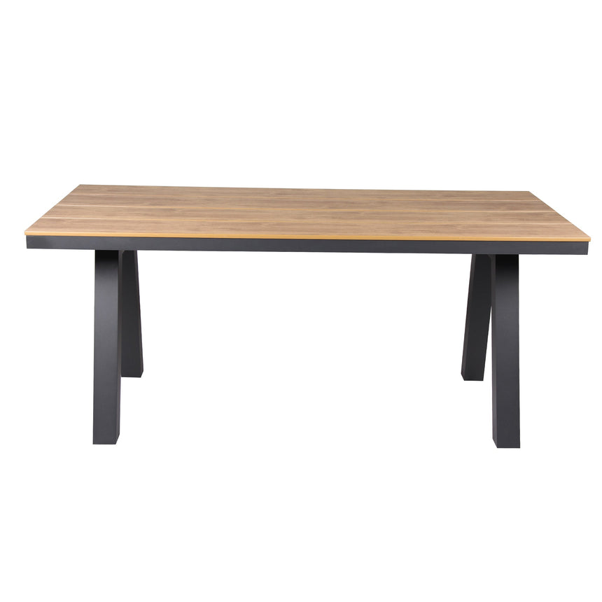 1.8m Charcoal Outdoor Dining Table - Natural