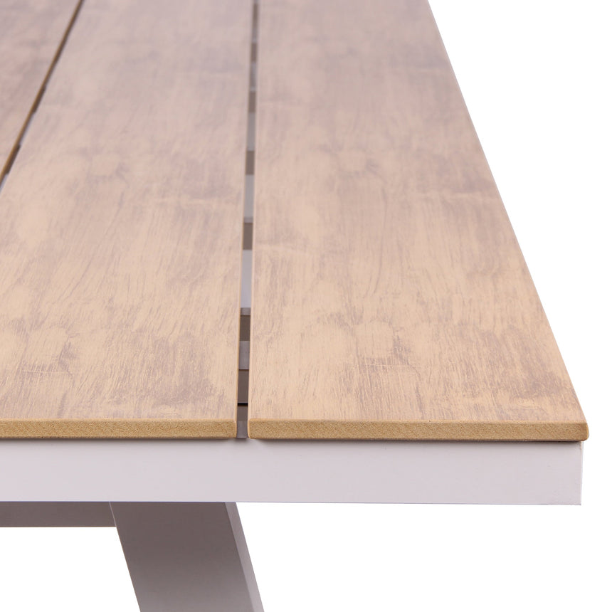 2.3m Sand White Outdoor Dining Table - Natural