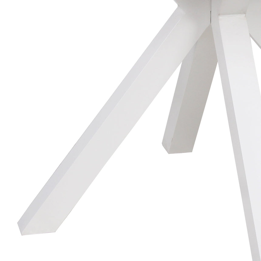 90cm Round Sand White Outdoor Dining Table - Natural