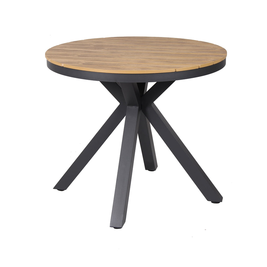 90cm Round Charcoal Outdoor Dining Table - Natural