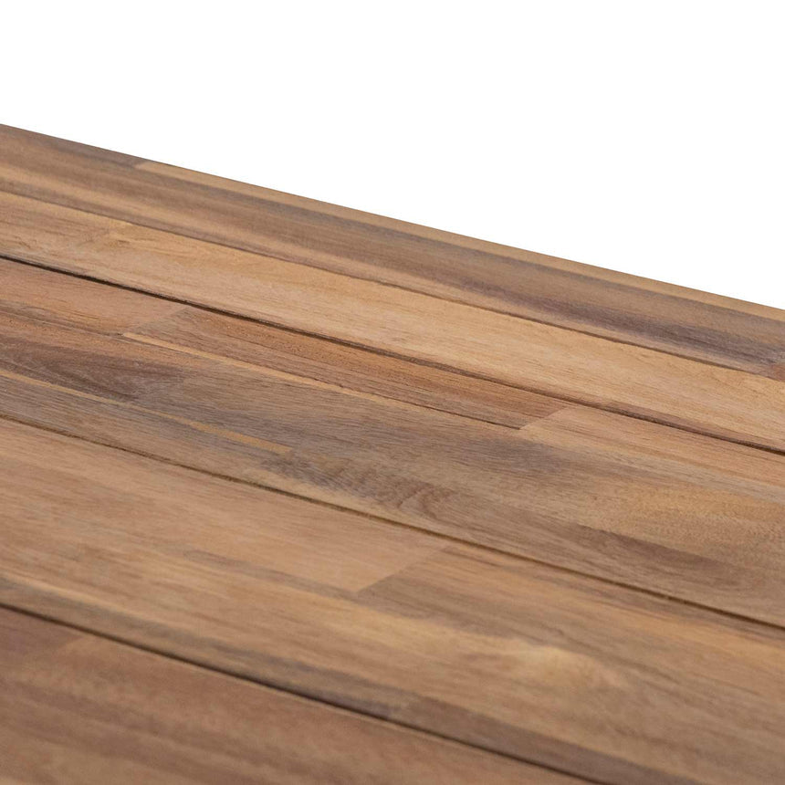 2.5m Outdoor Dining Table - Natural Top and White Base