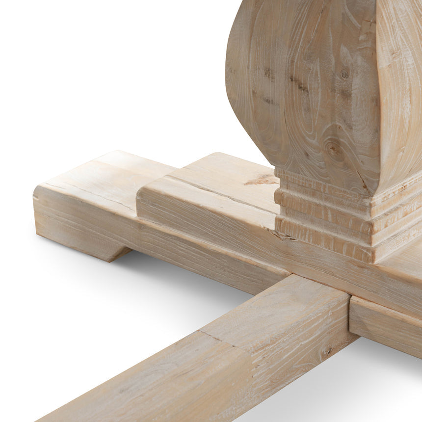 Dining Table 2.4m - Rustic White Washed