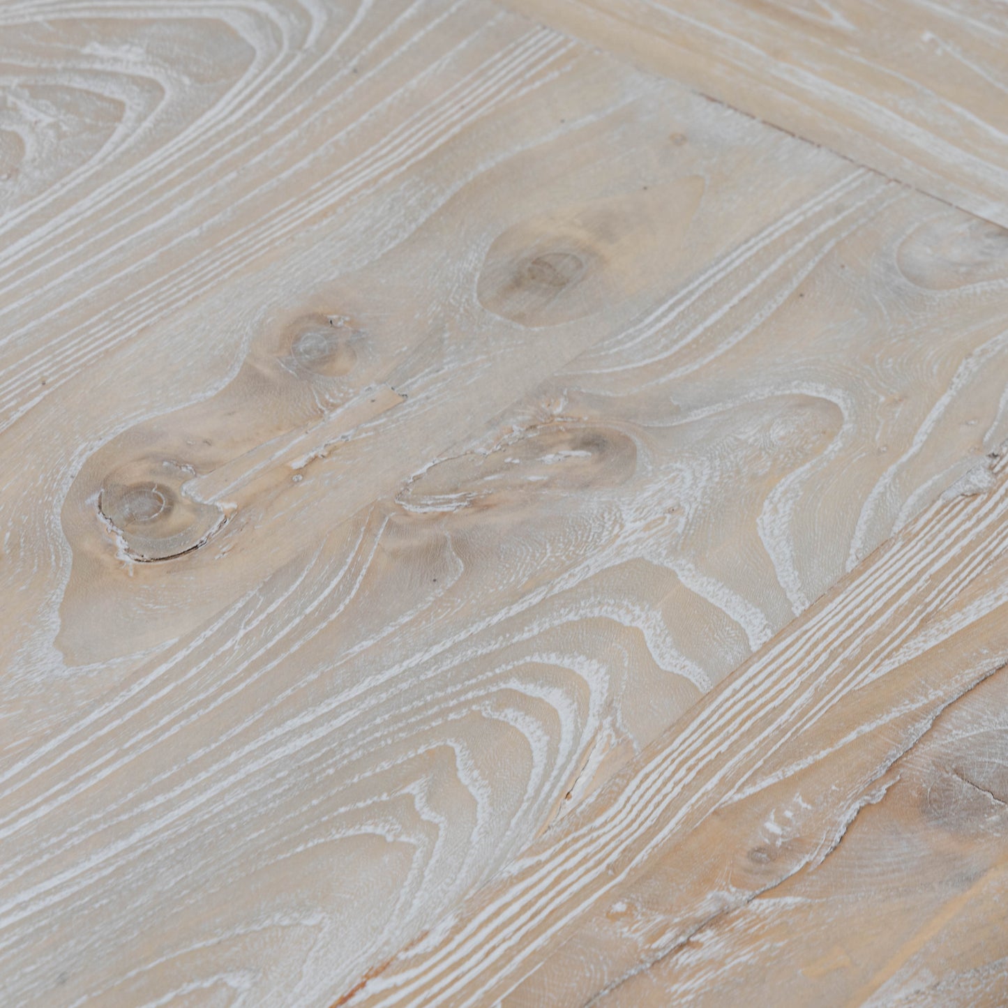 Titan Reclaimed 2.4m ELM Wood Dining Table - Rustic White Washed