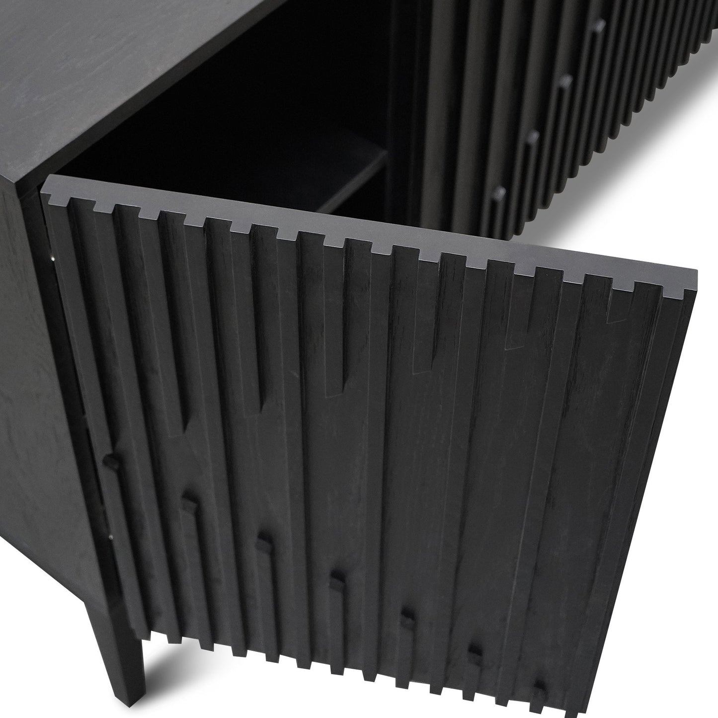 Marty 180cm Wooden Sideboard - Black