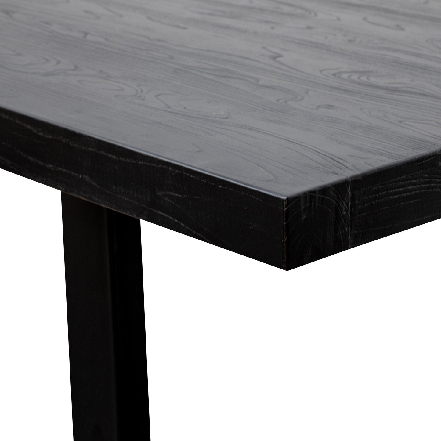 Edwin 3m Reclaimed Wood Dining Table - 1.2m (W) - Full Black