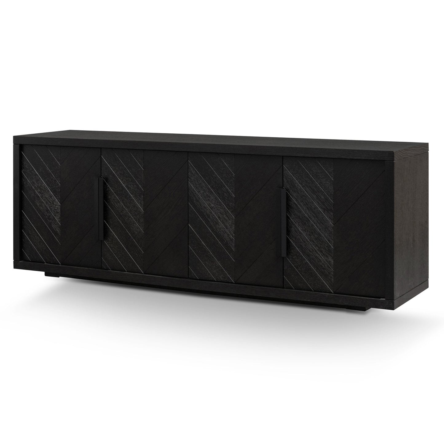 Miriam 2m Oak Buffet Unit - Textured Espresso Black