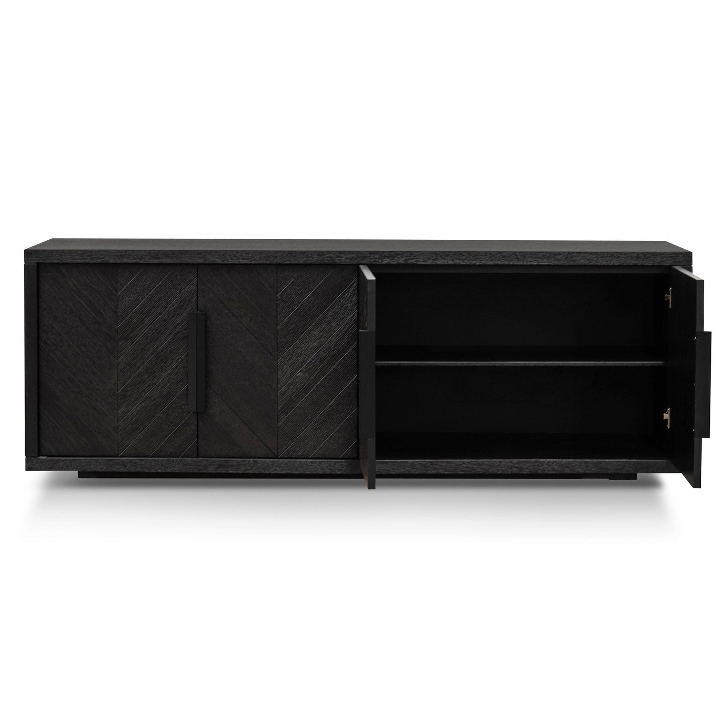 Miriam 2m Oak Buffet Unit - Textured Espresso Black