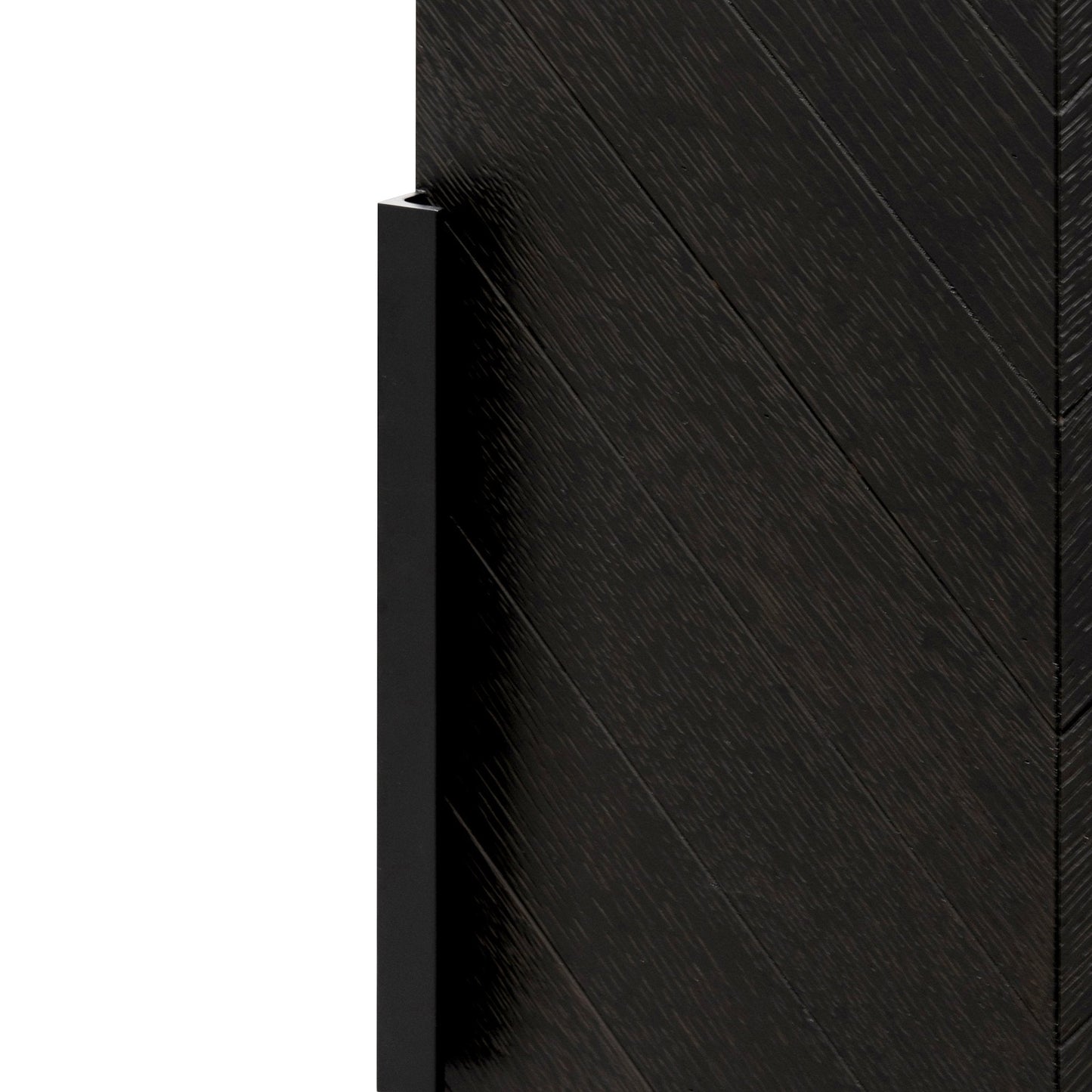 Miriam 2m Oak Buffet Unit - Textured Espresso Black
