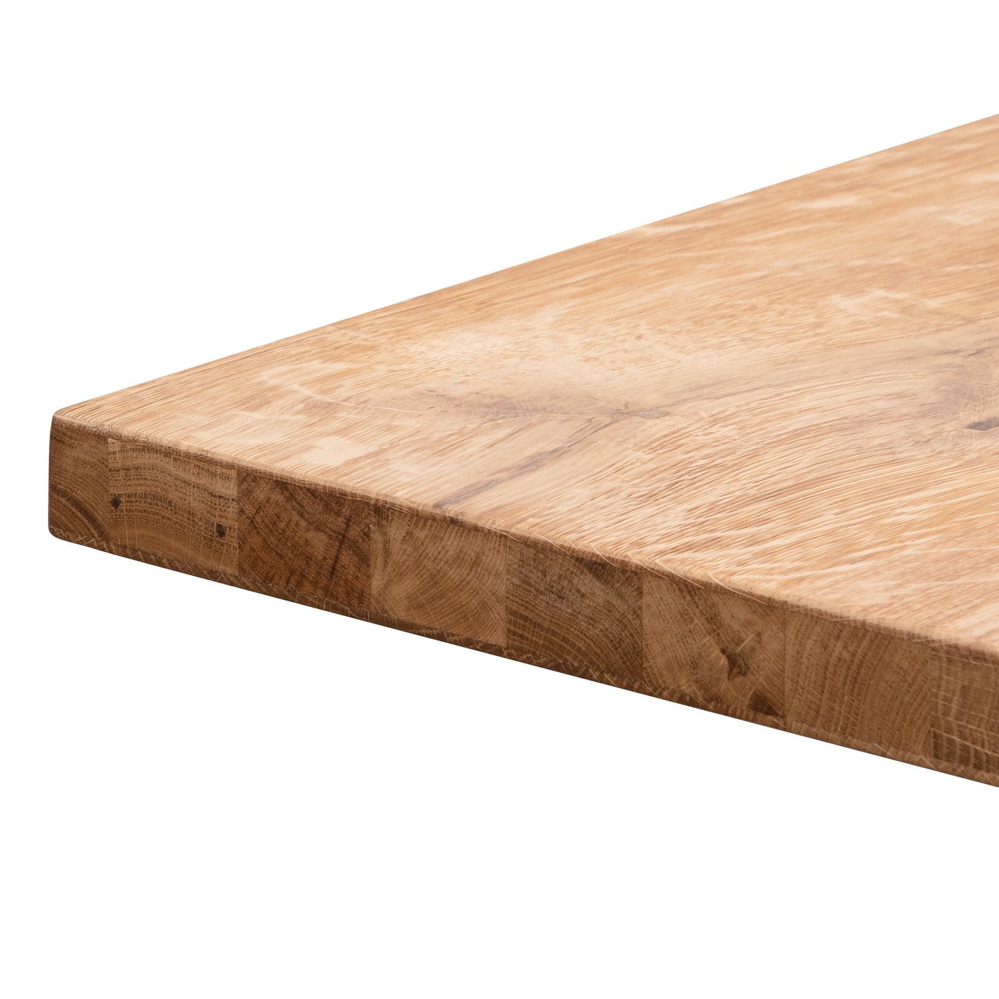 Elma 2.2m Dining Table - Rustic Oak - Wooden Metal base