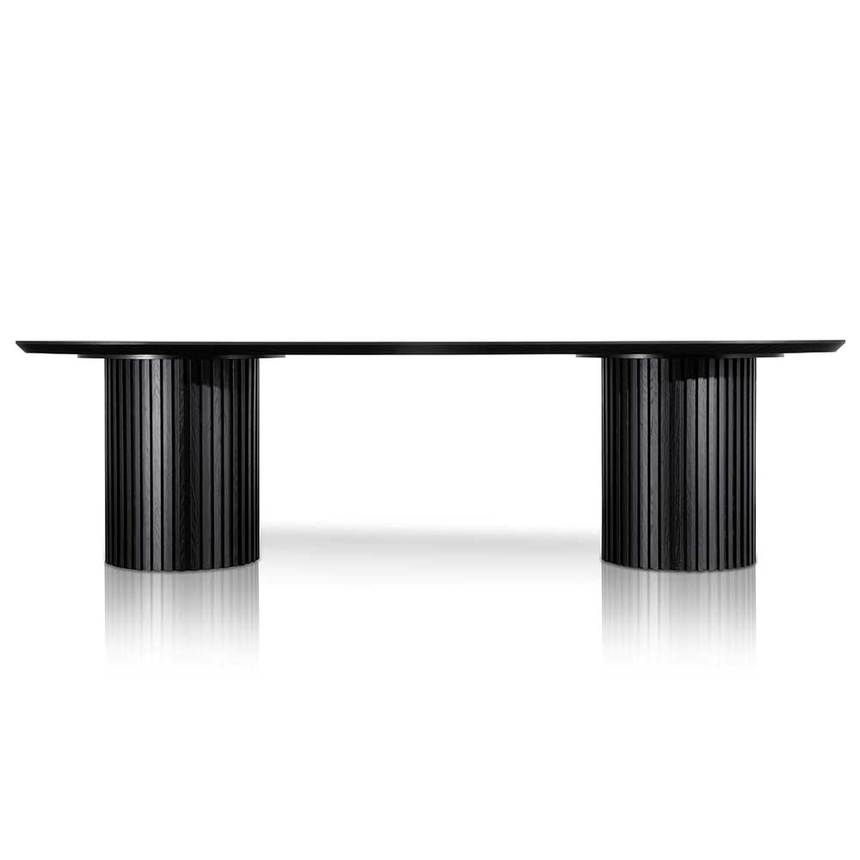 2.8m Wooden Dining Table - Black