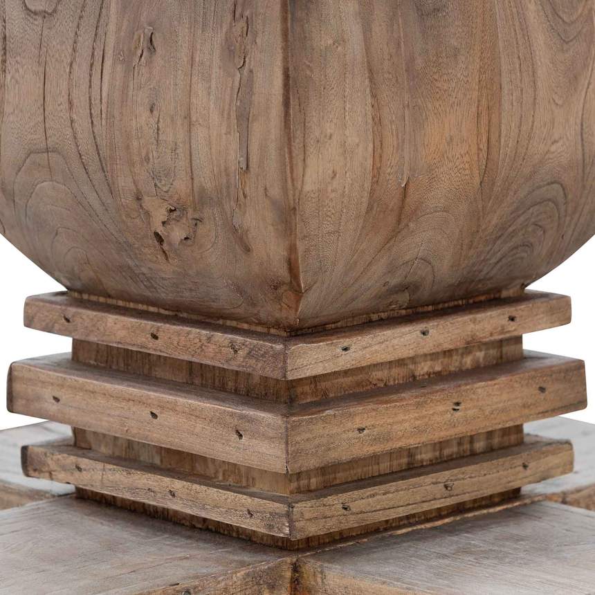 1.6m Round Dining Table - Natural Top - Natural Base