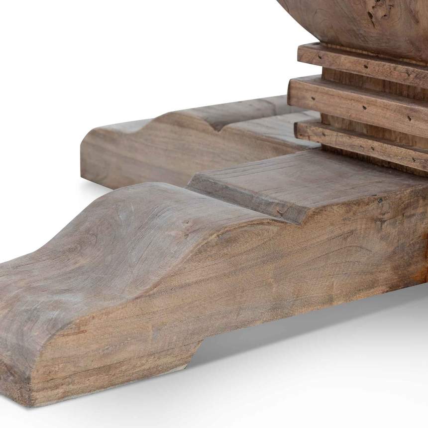 1.6m Round Dining Table - Natural Top - Natural Base