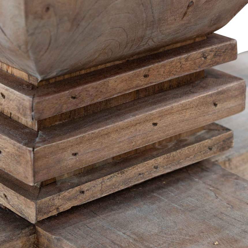 1.6m Round Dining Table - Natural Top - Natural Base