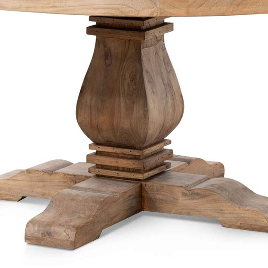 1.6m Round Dining Table - Natural Top - Natural Base