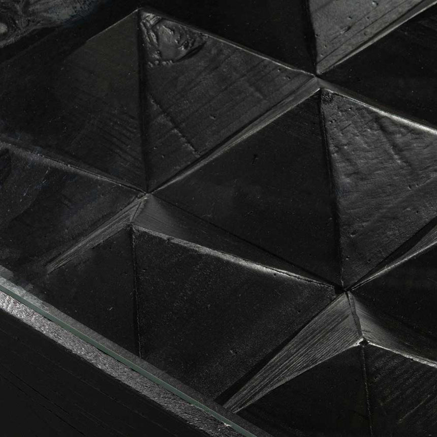 Thor 1.2m Elm Coffee Table - Full Black