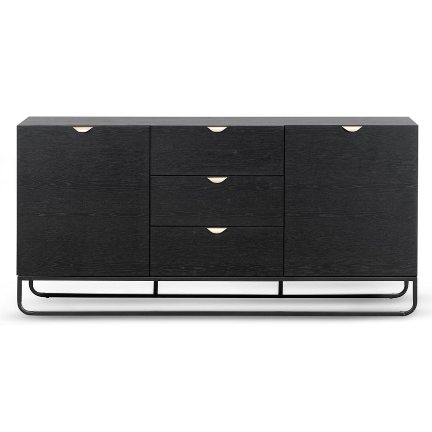 1.75m Wooden Sideboard - Black