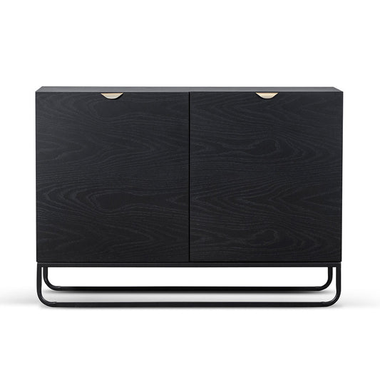 1.2m Wooden Sideboard - Black