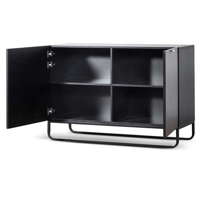 1.2m Wooden Sideboard - Black