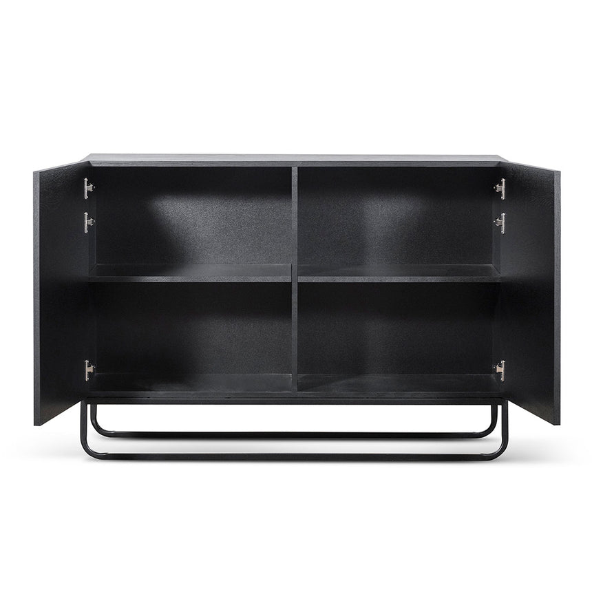 1.2m Wooden Sideboard - Black