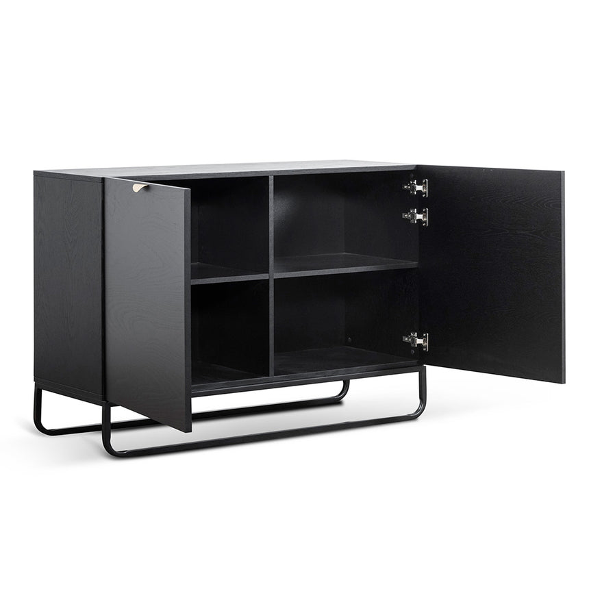 1.2m Wooden Sideboard - Black