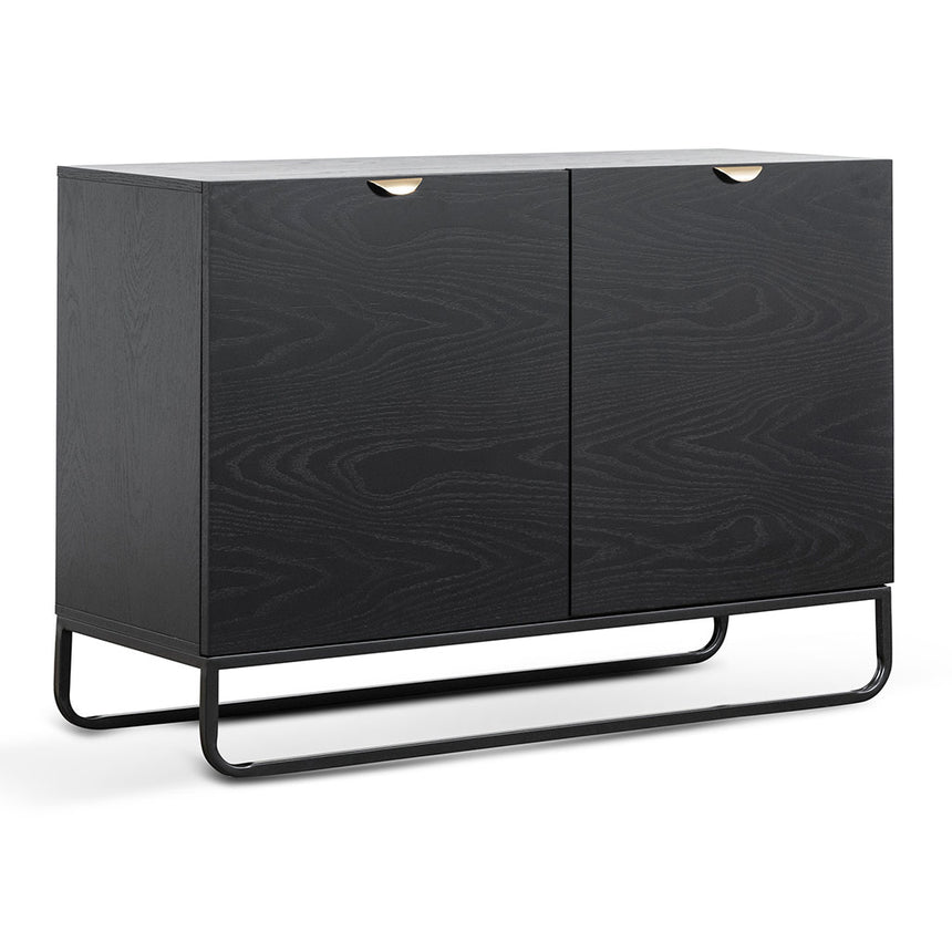 1.2m Wooden Sideboard - Black