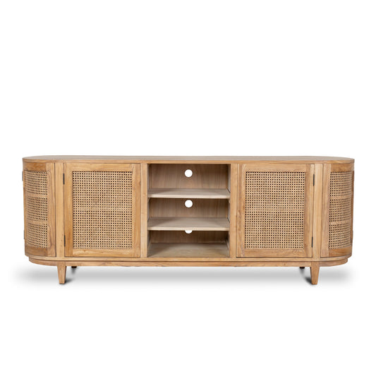 CDT6768 2.1m Sideboard Unit - Natural with Rattan Doors