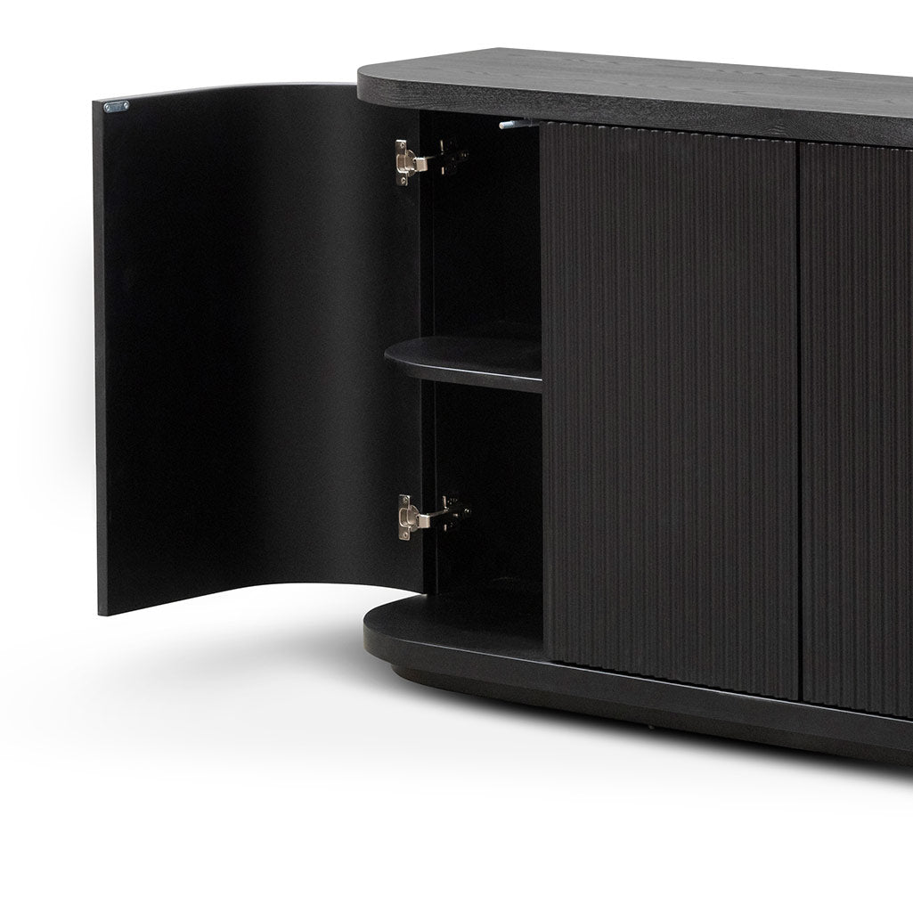 Elino 1.6m Veneer Top Buffet Unit - Full Black