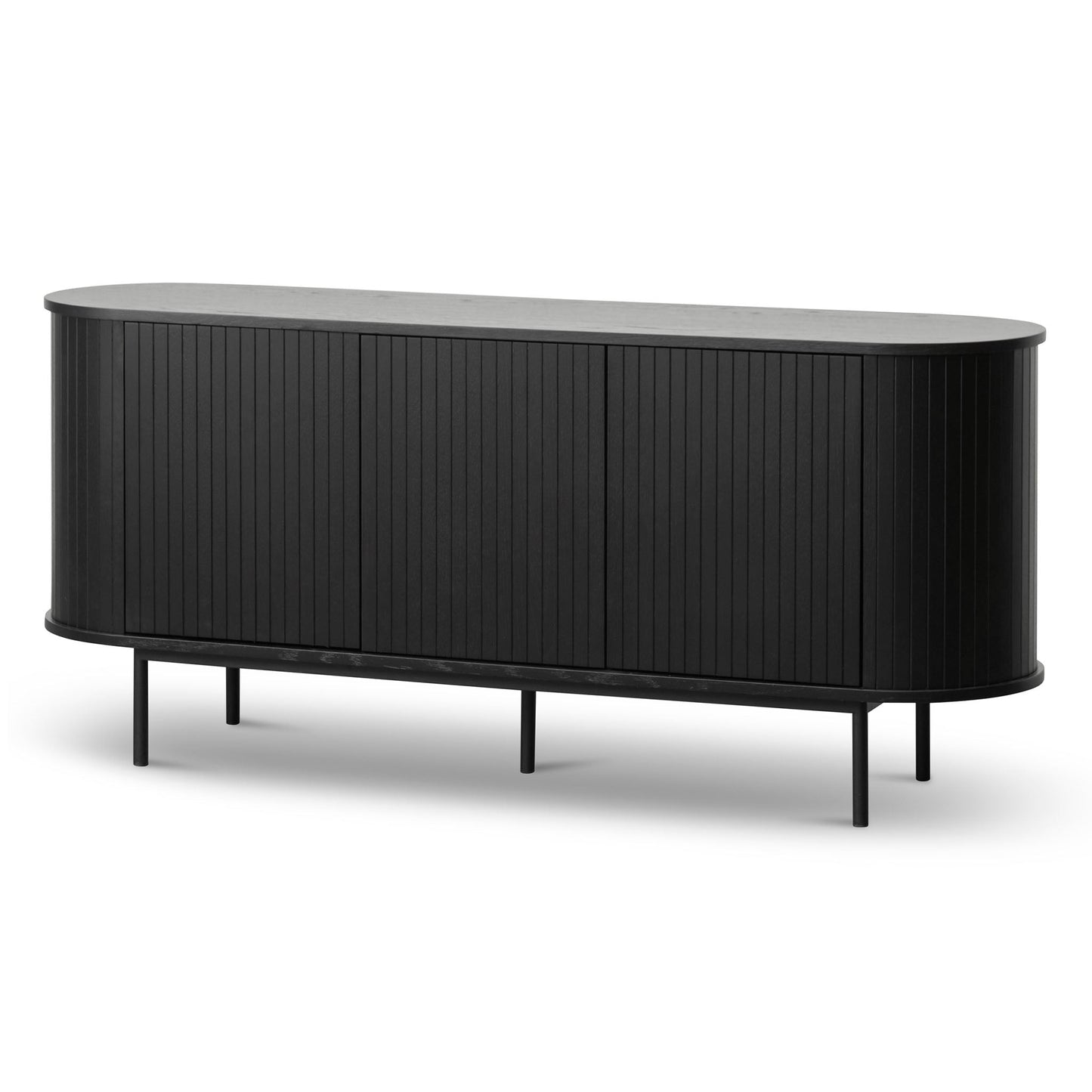 Gerald 1.7m Oak Sideboard - Full Black