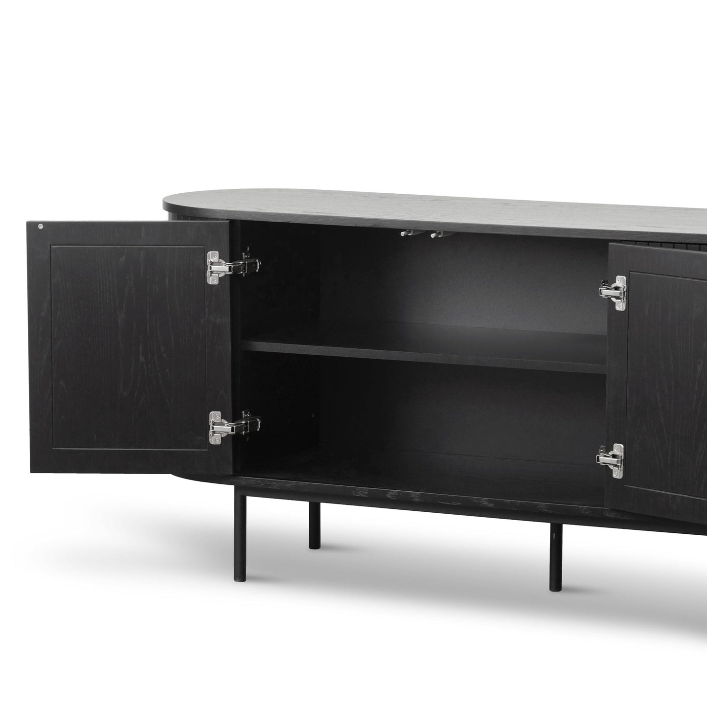 Gerald 1.7m Oak Sideboard - Full Black