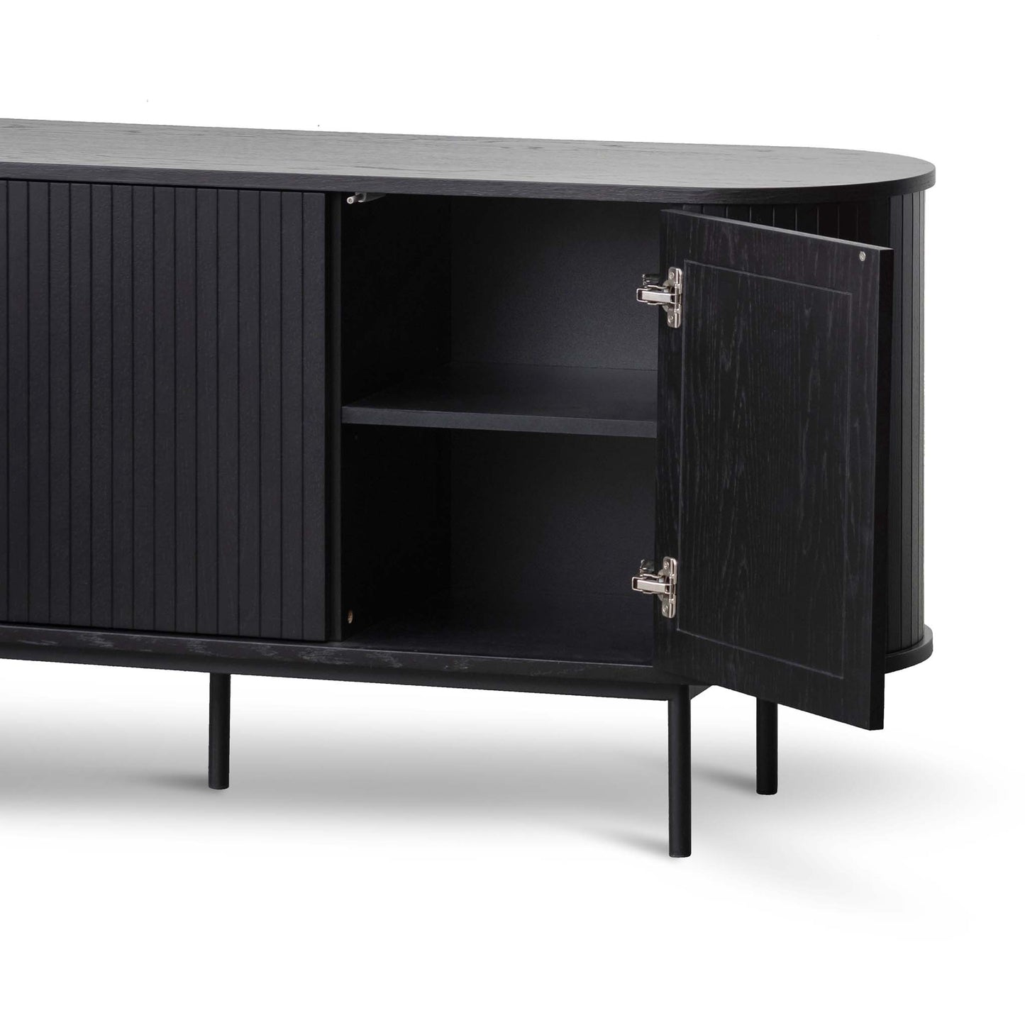 Gerald 1.7m Oak Sideboard - Full Black