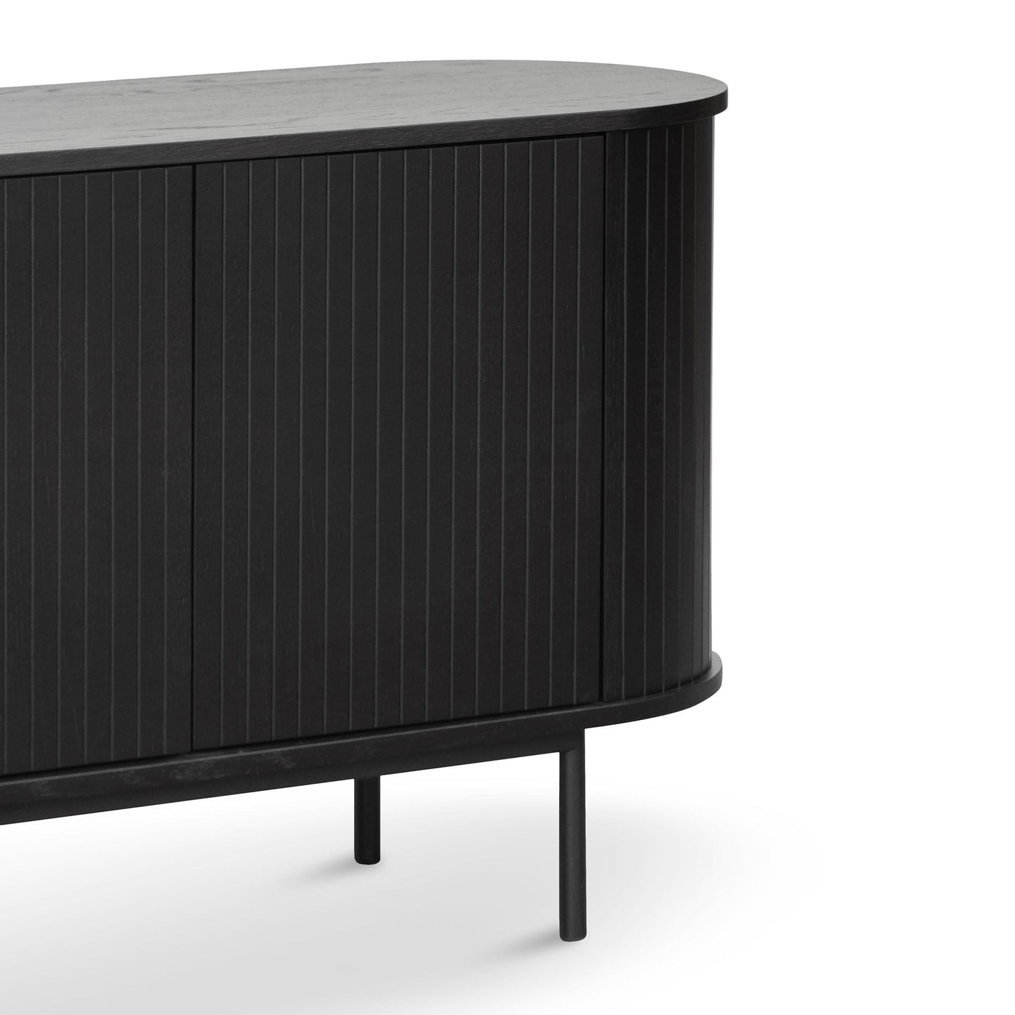 Gerald 1.7m Oak Sideboard - Full Black
