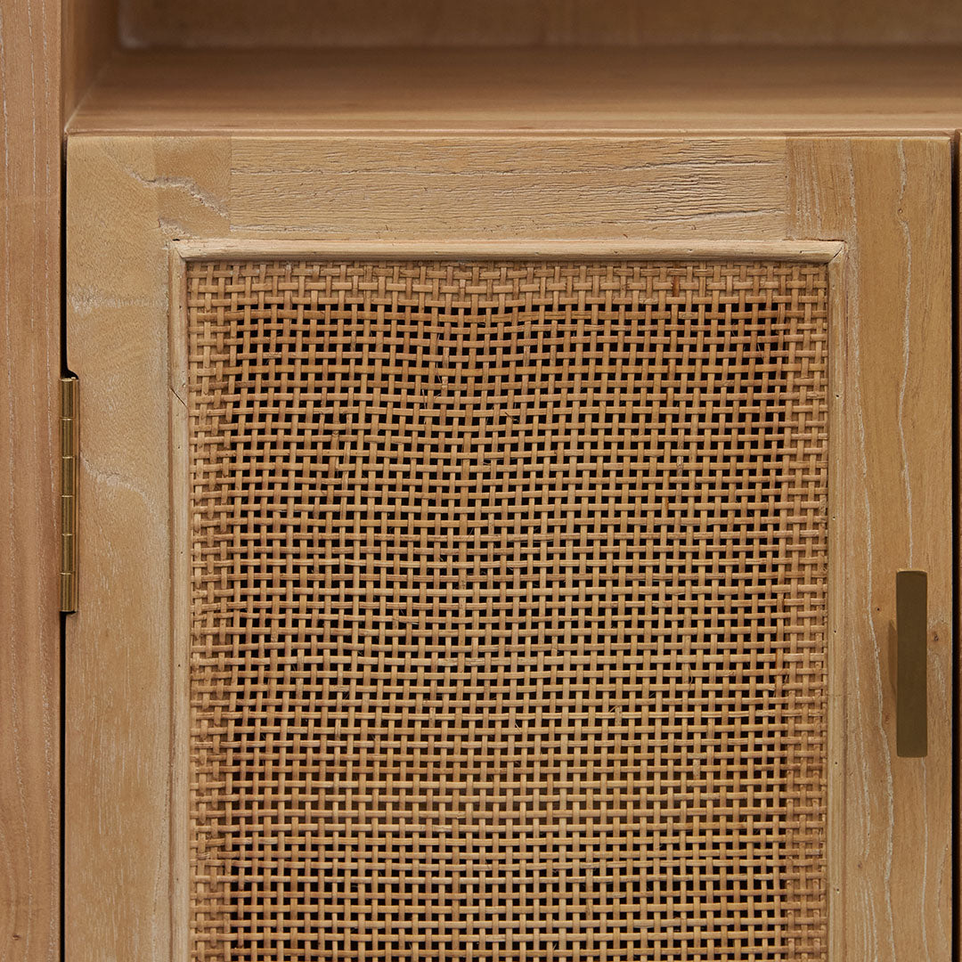 McConnell 65.5cm Rattan Door Cabinet - Natural