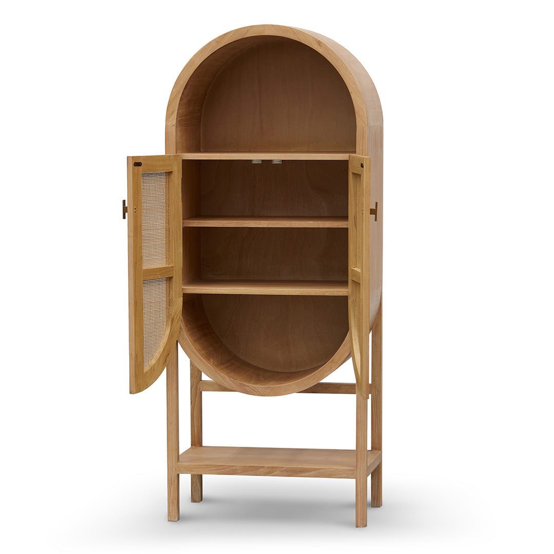 McConnell 65.5cm Rattan Door Cabinet - Natural