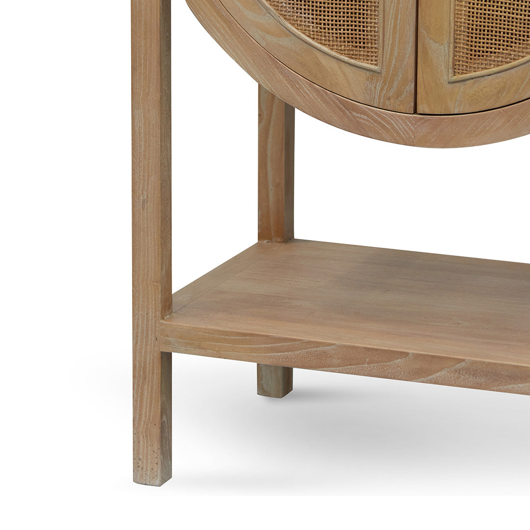 McConnell 65.5cm Rattan Door Cabinet - Natural